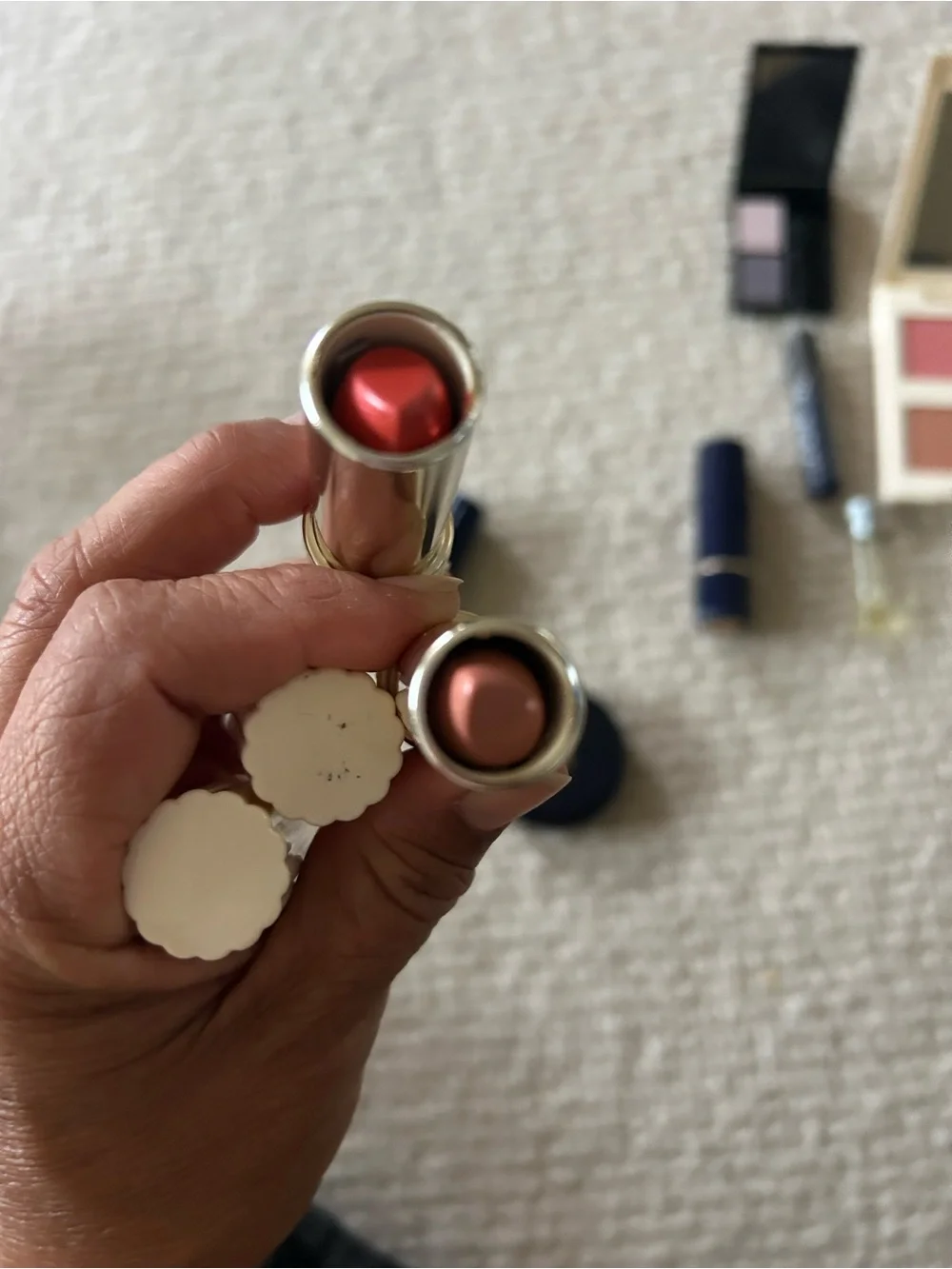 Vintage Estee Lauder Pink Blush & Cheek Duo - Travel Makeup Set